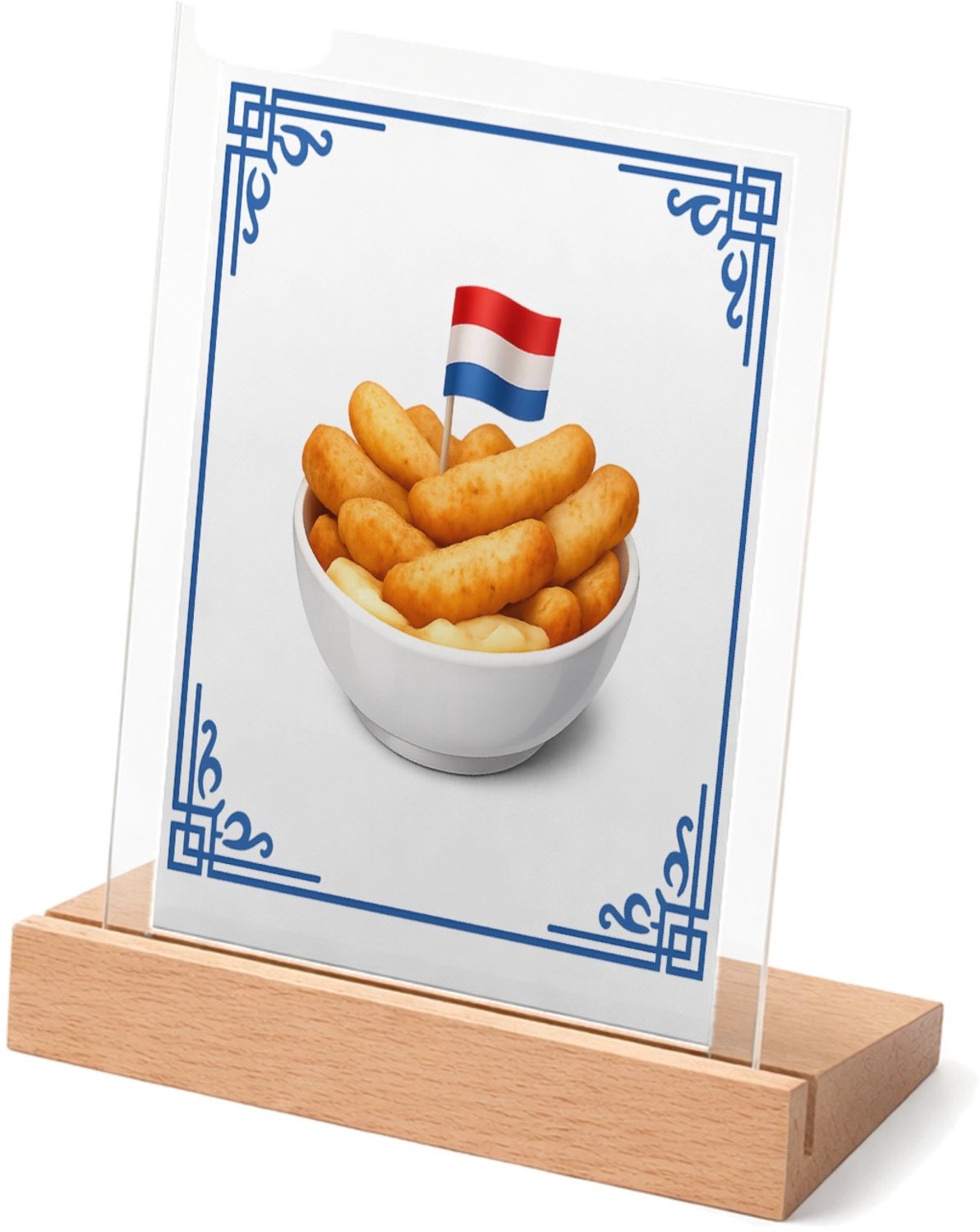Mr Cadeautjes Glasframe met vaste tekst - design Keukenhumor rond een andere populaire snack, met eenzelfde p | cadeau Wit