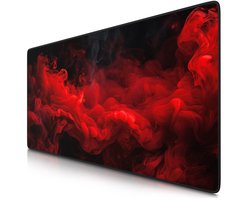 Titanwolf gaming muismat XXL 900 x 400 mm - Red Smoke - antislip - afwasbaar
