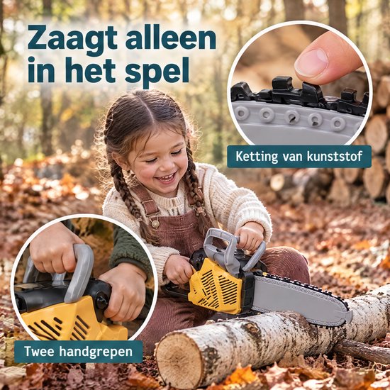 Levano Speelgoed Kettingzaag met Licht en Geluid - Gereedschap Speelgoed voor Jongens en Meisjes - Kinder Kettingzaag met Geluid - Kinderzaag - Bouwspeelgoed - Kinderen Gereedschap - Rollenspel - Kinderspeelgoed - Zaagmachine — afbeelding 4