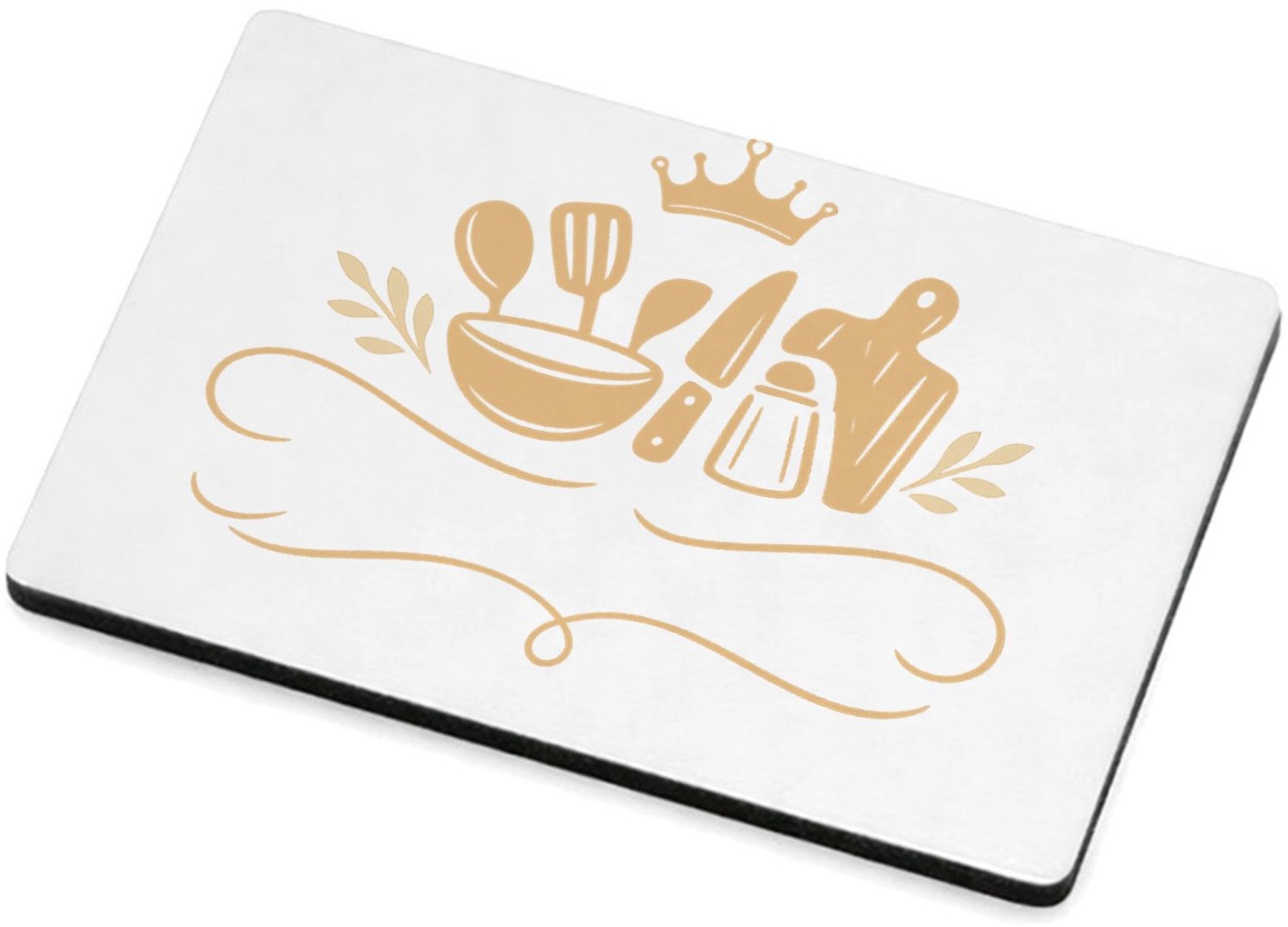 Mr Cadeautjes MDF magnetische fotolijst 7,5 x 5 - design Een elegante, humoristische keukenprint met een zelfverzeker | cadeau Wit
