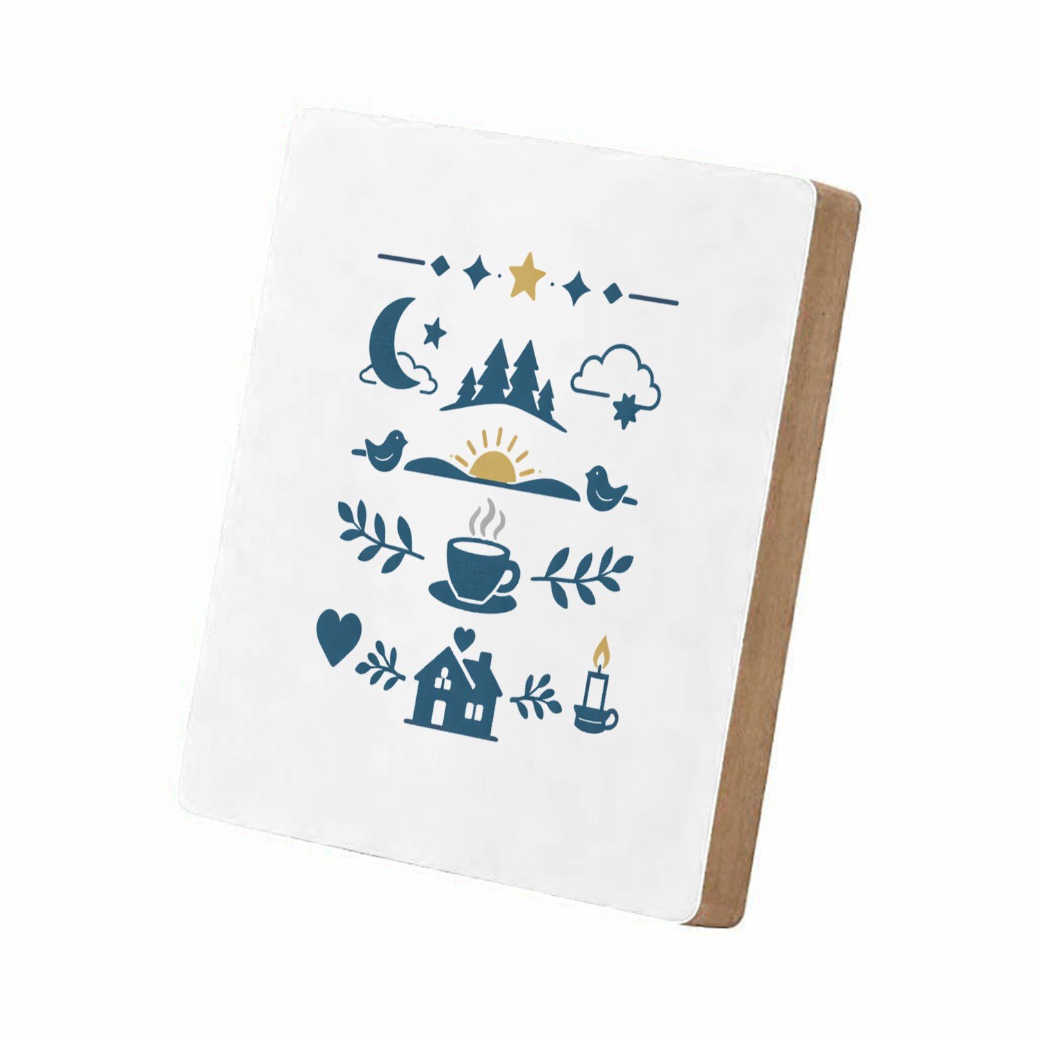 Mr Cadeautjes MDF staande fotolijst 15,2 x 15,2 - design Een onderscheidende waarderingsprint voor een ouderfiguur me | cadeau Wit
