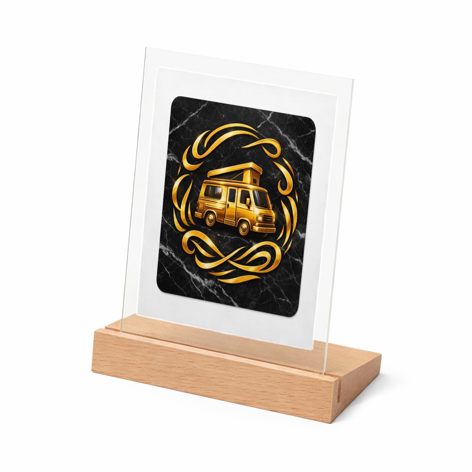 Mr Cadeautjes Glasframe met vaste tekst - design Een speelse motivatieprint met een donkere achtergrond en ee | cadeau Wit