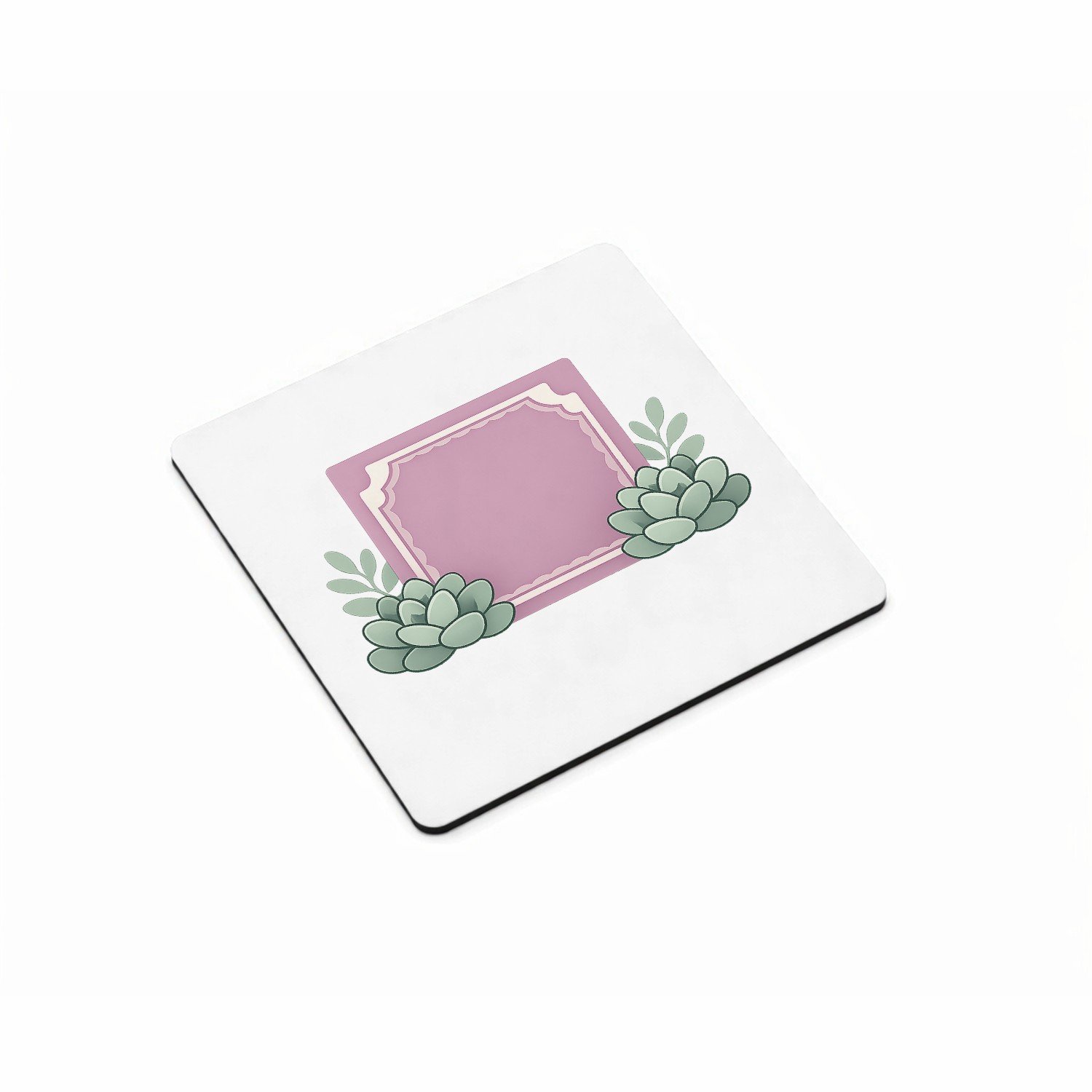 Mr Cadeautjes MDF magnetische fotolijst vierkant 9,5 - design Een ronde plantenhanger met speelse quote en zachte pastelbl | cadeau Wit