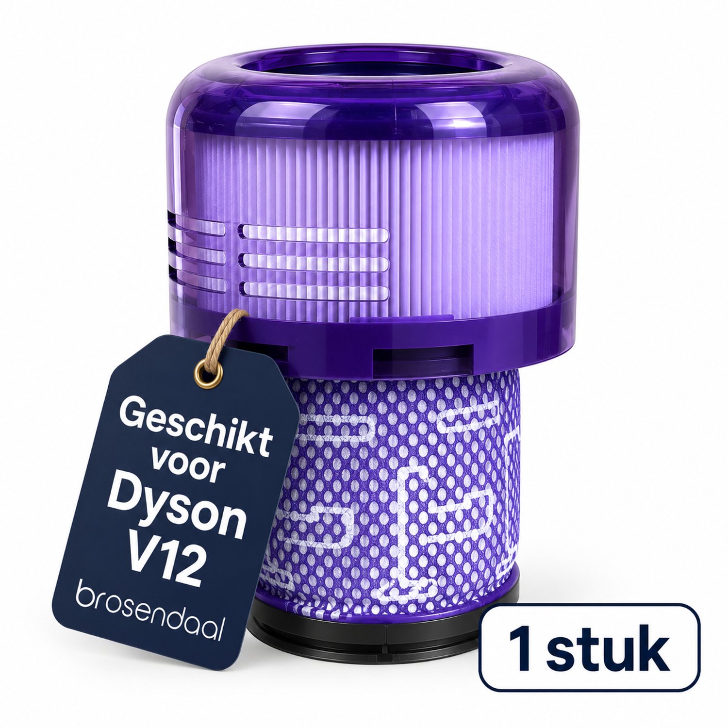 Brosendaal Filter geschikt voor Dyson V12 - Voor alle V12 modellen - SV20 | SV26 | SV30 | SV46 - Uitwasbaar en Herbruikbaar