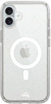 xoxo Wildhearts Sparkle Away Transparent - Hoesje geschikt voor iPhone 17 MagSafe - Hoesje met glitters - Shockproof case - Glitterhoesje - Magnetisch telefoonhoesje - Transparant