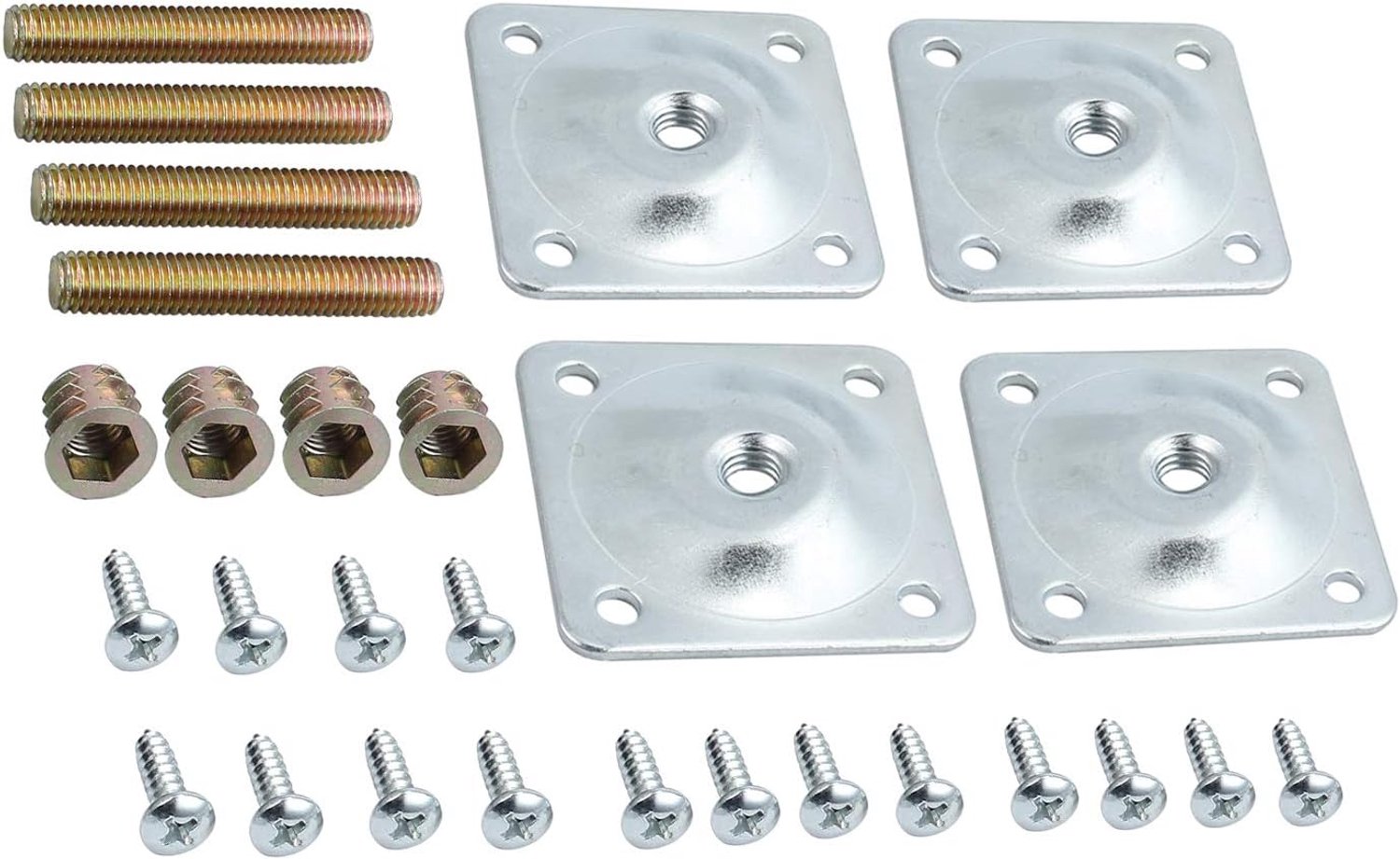 Meubelvoet bevestigingsplaat M8*50 - metalen bevestigingsschroeven - corrosiebestendig - ideaal voor meubelreparatie - ShopVlot