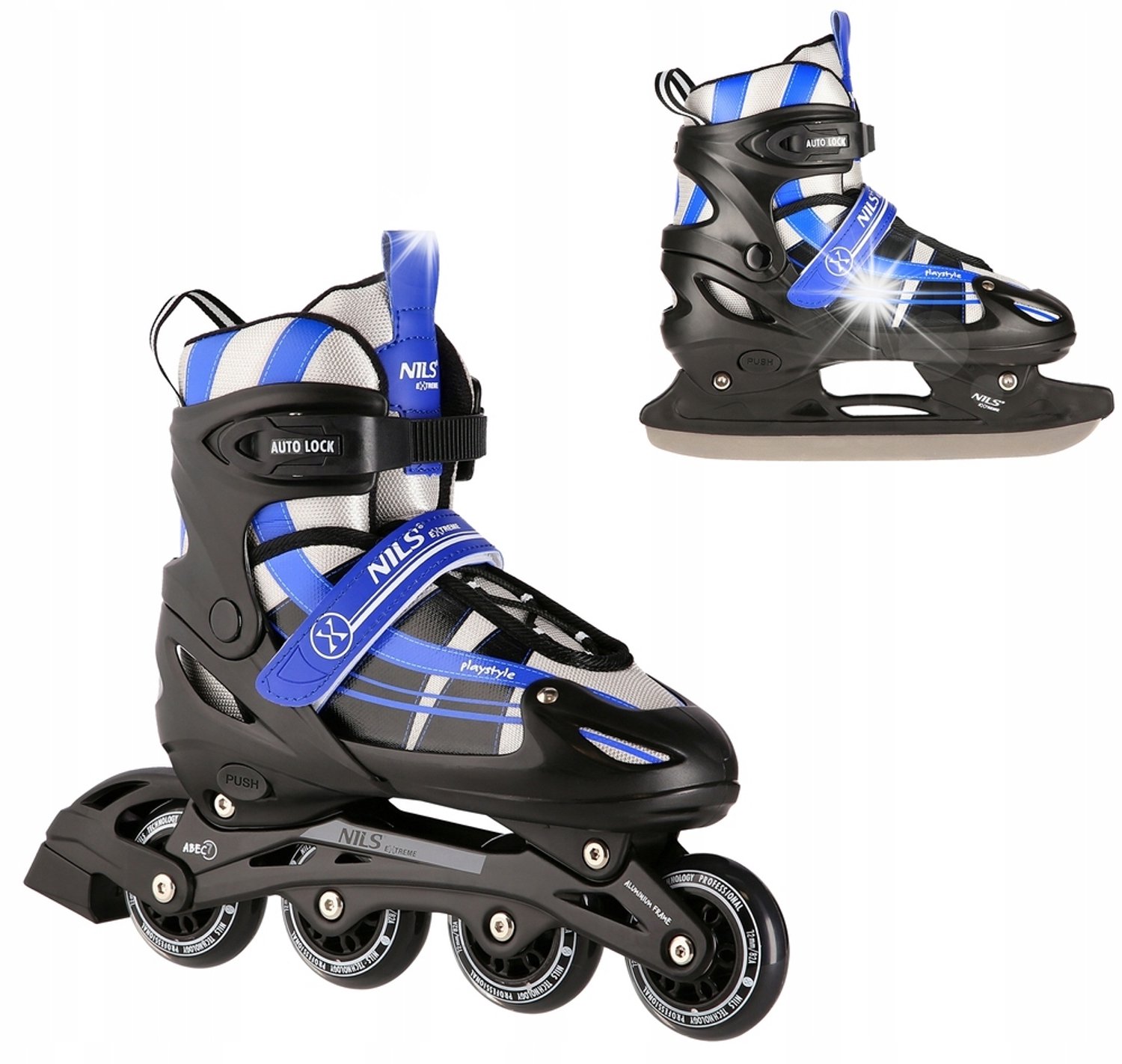 2-in-1 Schaatsen & Skeelers NILS Verstelbaar