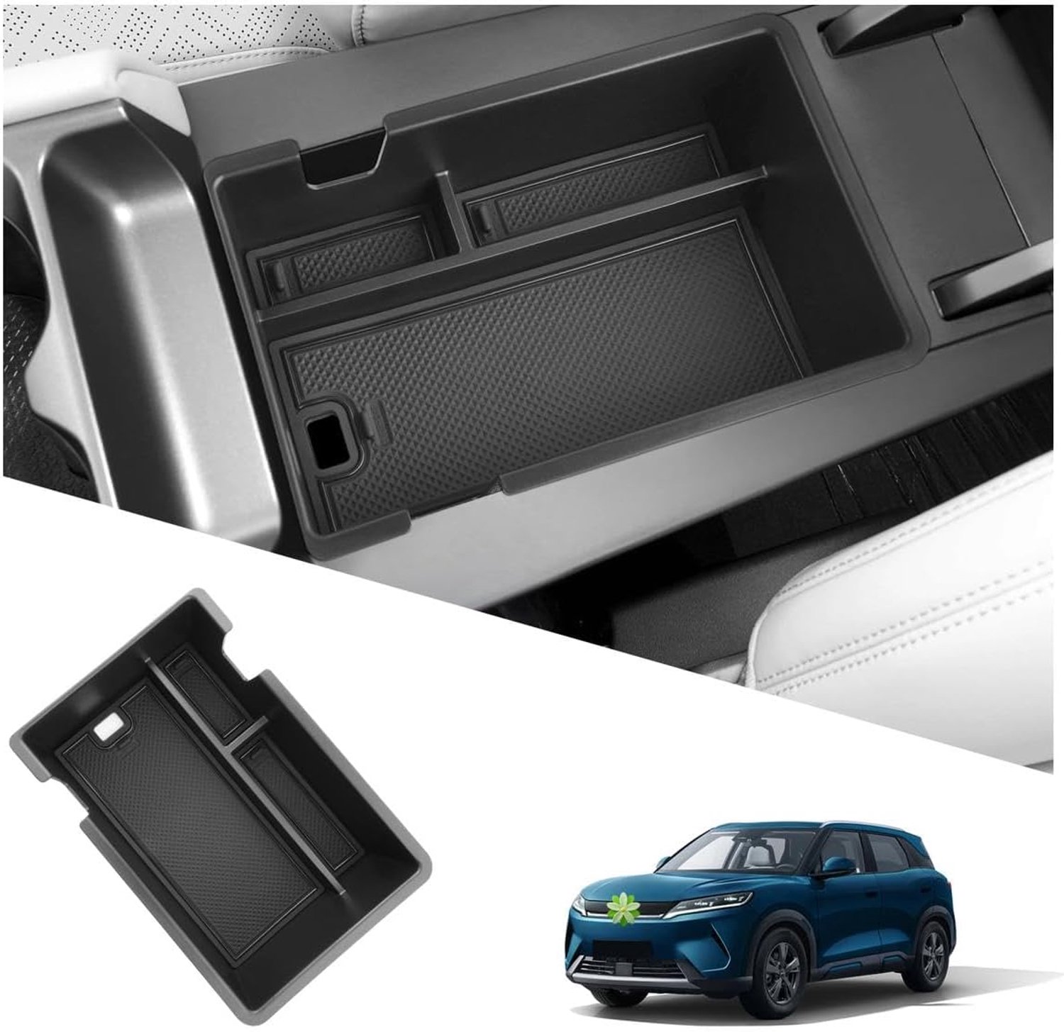 Center console opslagbox - speciaal voor BYD Atto 2 DM-i EV 2025-2027 - armsteun organizer - optimaal gebruik van ruimte - Vemera