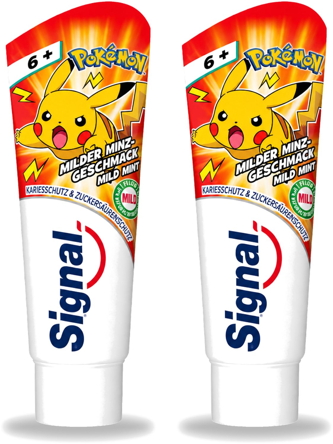 2 x Signal - Pokémon - Tandpasta - Milde Munt Smaak - Anti-Tandsteen - Kinder 6+ Jaar - 75 ml - Voordeelverpakking - 2 stuks