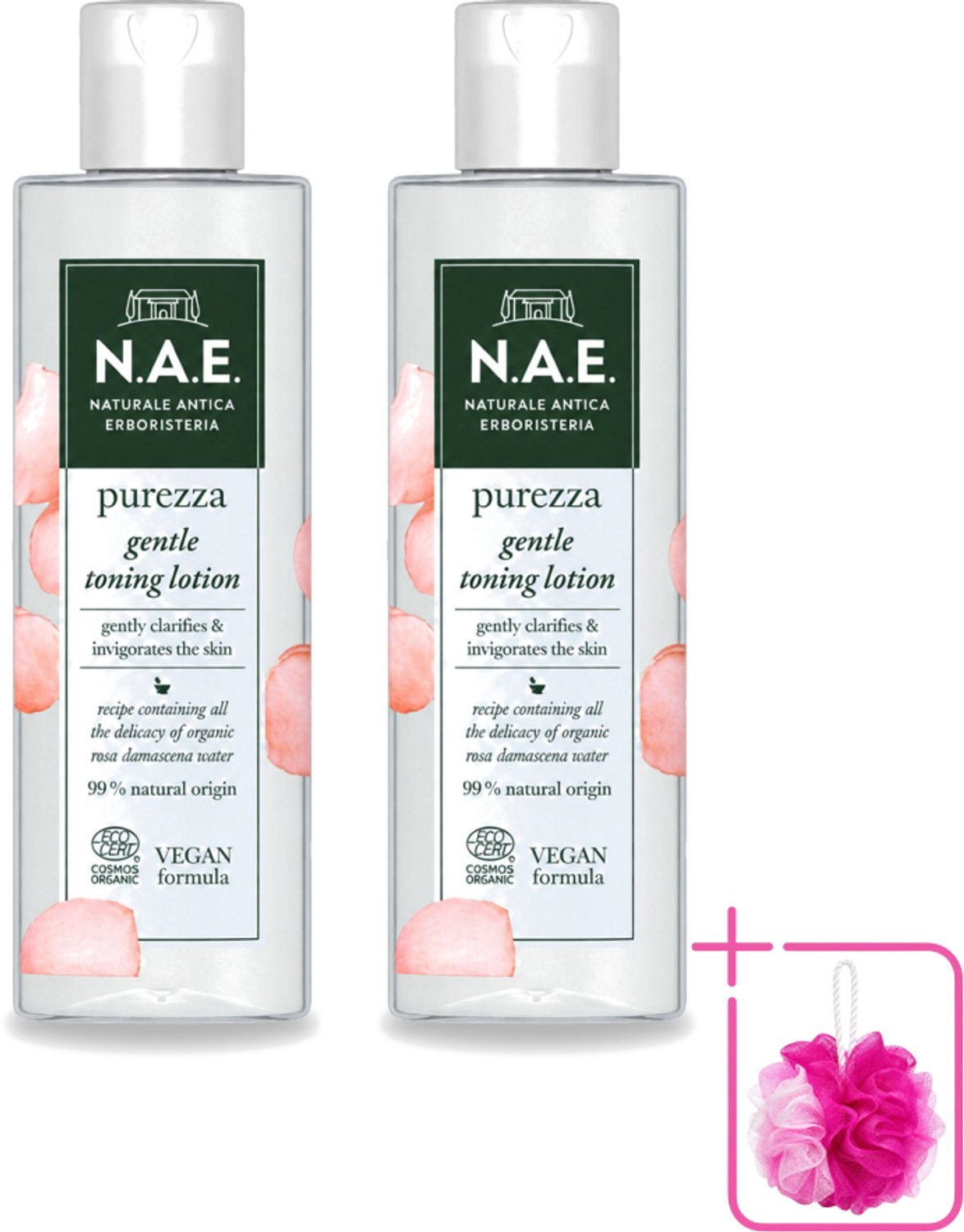 2 x N.A.E. - Toning Lotion - Zuiverend & Hydraterend - Biologisch & Vegan - 200ml - Bulkverpakking - Natuurlijke huidverzorging - Douchemop - Biologische toning