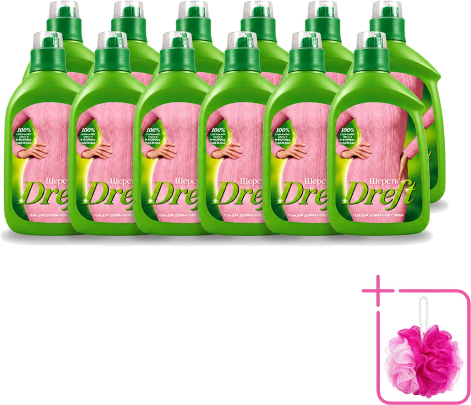 12 x Dreft - Vloeibaar Wasmiddel - Witte en Gekleurde Was - Voor Wol - 800 ml - Bulkverpakking - Wasmiddel voor wol - Douchemop - Zachte was
