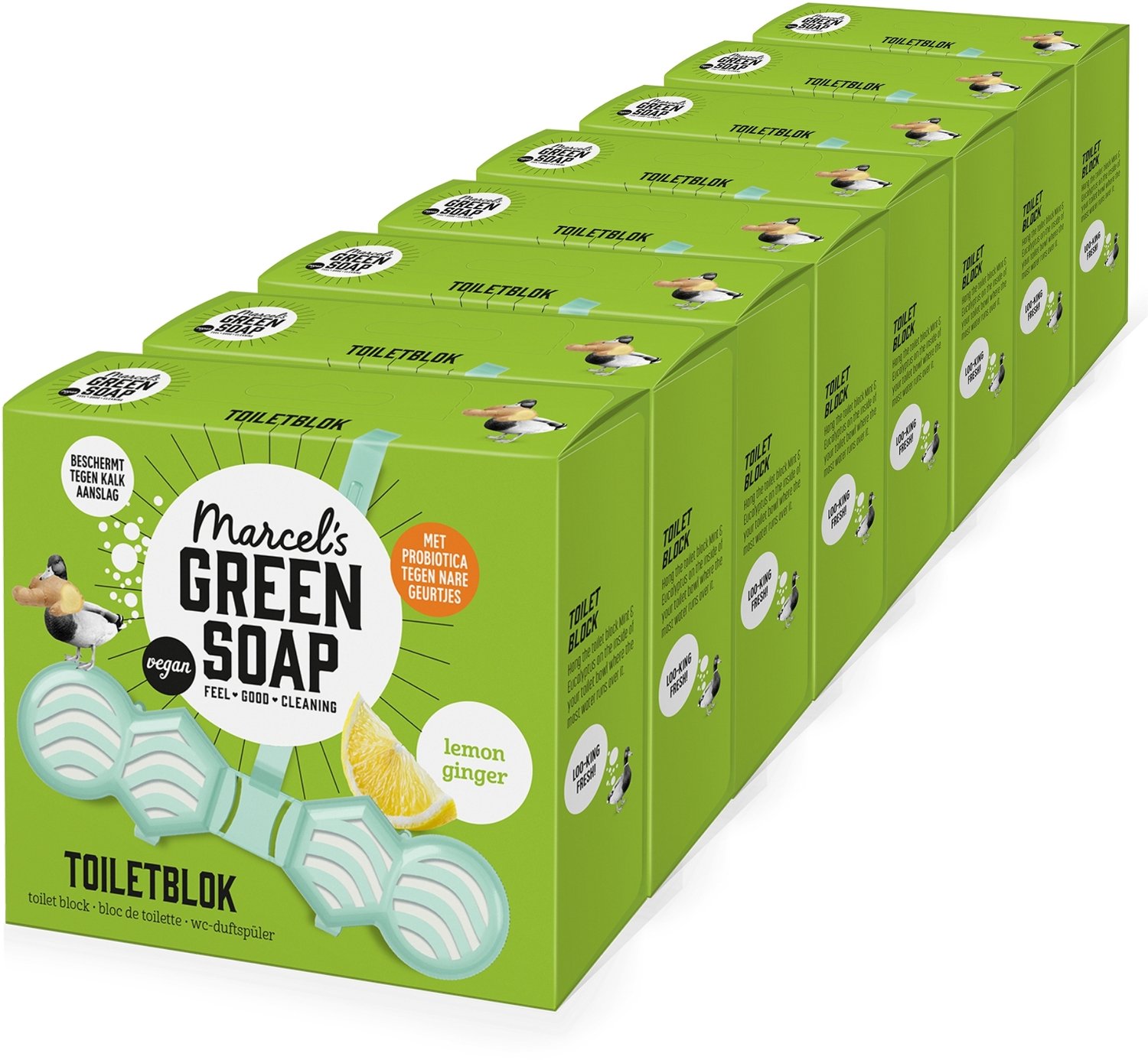 Marcel's Green Soap Toiletblok - Citroen & Gember - 8 x 35 gram