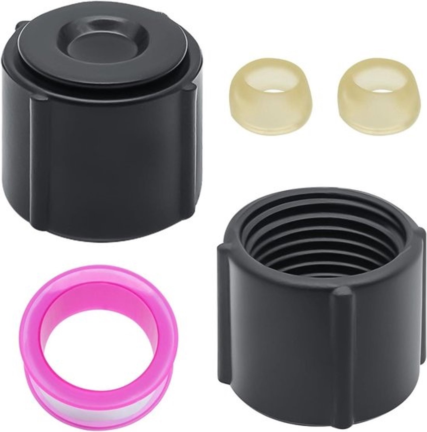 Afvoerafdichtingen - Doppen - Waterleidingen - Hoge Kwaliteit - 1/2 Inch - Zwart