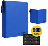 Actueell® A4 Verzamelmap 900 Kaarten – Binder map voor kaarten - 9 Pocket Bewaarmap - Card Binder met Ritssluiting - 50 Pagina's – Toploaders niet mapgeschikt