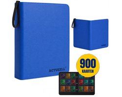 Actueell® A4 Verzamelmap 900 Kaarten – Binder map voor kaarten - 9 Pocket Bewaarmap - Card Binder met Ritssluiting - 50 Pagina's – Toploaders niet mapgeschikt