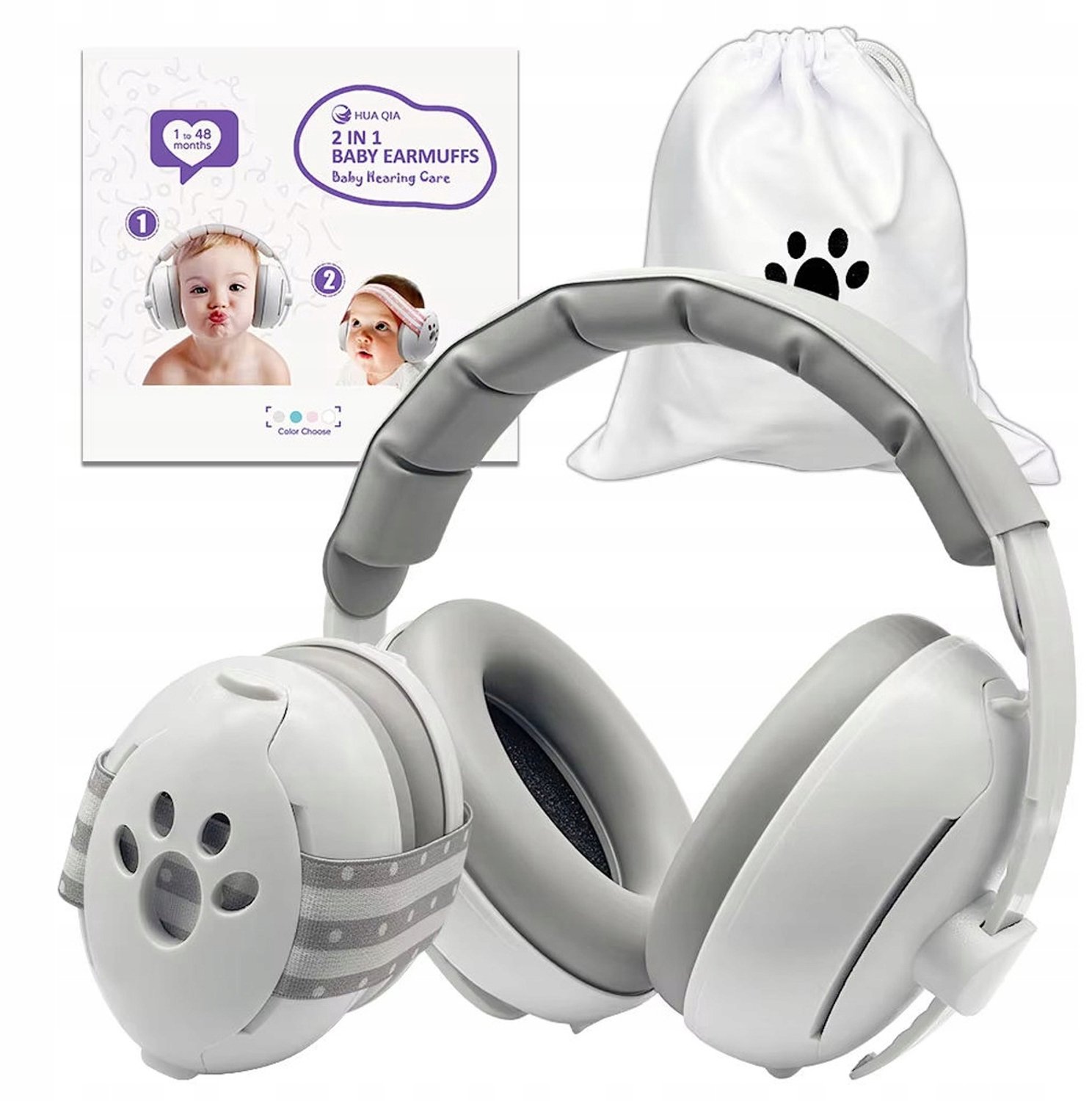 YOUKUKE Baby Gehoorbescherming 2-in-1 Oordopjes - Geluidsdempend & Lichtgewicht