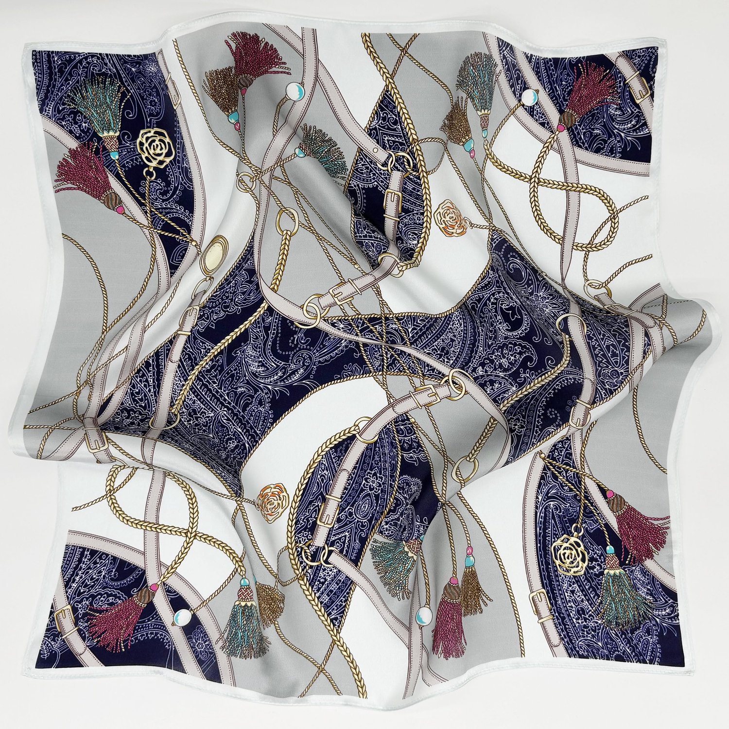 LSHARON SILK 100% Mulberry Zijde Sjaal Lichtgewicht Halsdoek - 53x53cm - ShopVlot
