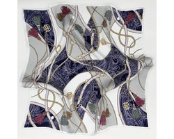LSHARON SILK 100% Mulberry Zijde Sjaal Lichtgewicht Halsdoek - 53x53cm - ShopVlot