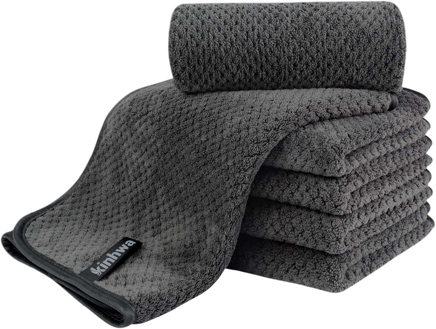 KinHwa Microfibre Towels for Bathroom Soft and Absorbent Small Towel Salon Hair Towel for Spa Bath Sports Travel 30 x - ShopVlot