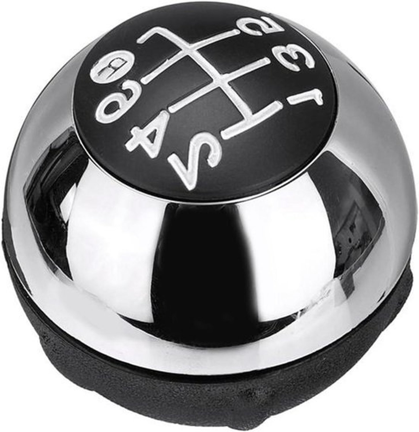 Versnellingspookknop - Schakelhendel Pookknoppen - Handmatig Schakelen - 6 Versnellingen Identificatie - 47 mm x 40 mm - Helder Zilver