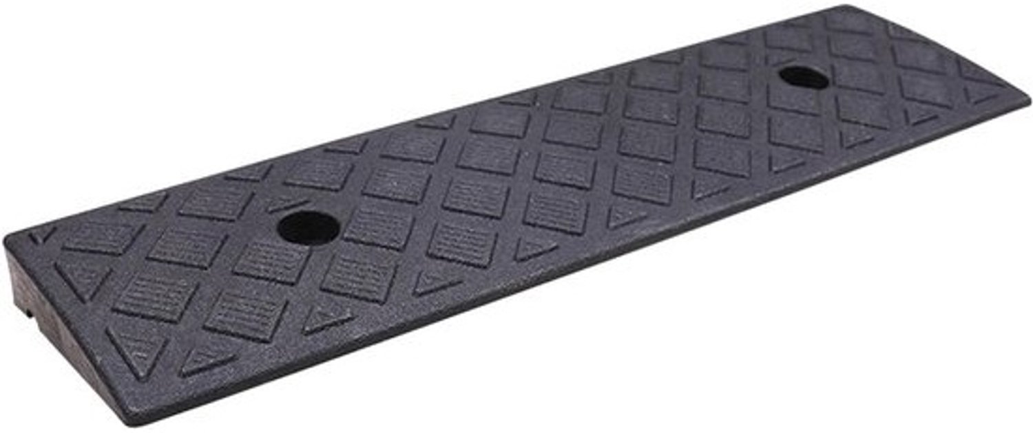 Drempelhulp helling - Oprijplaat - Veilige toegang - Antislip structuur - 57 x 17 x 9 cm - Zwart en geel