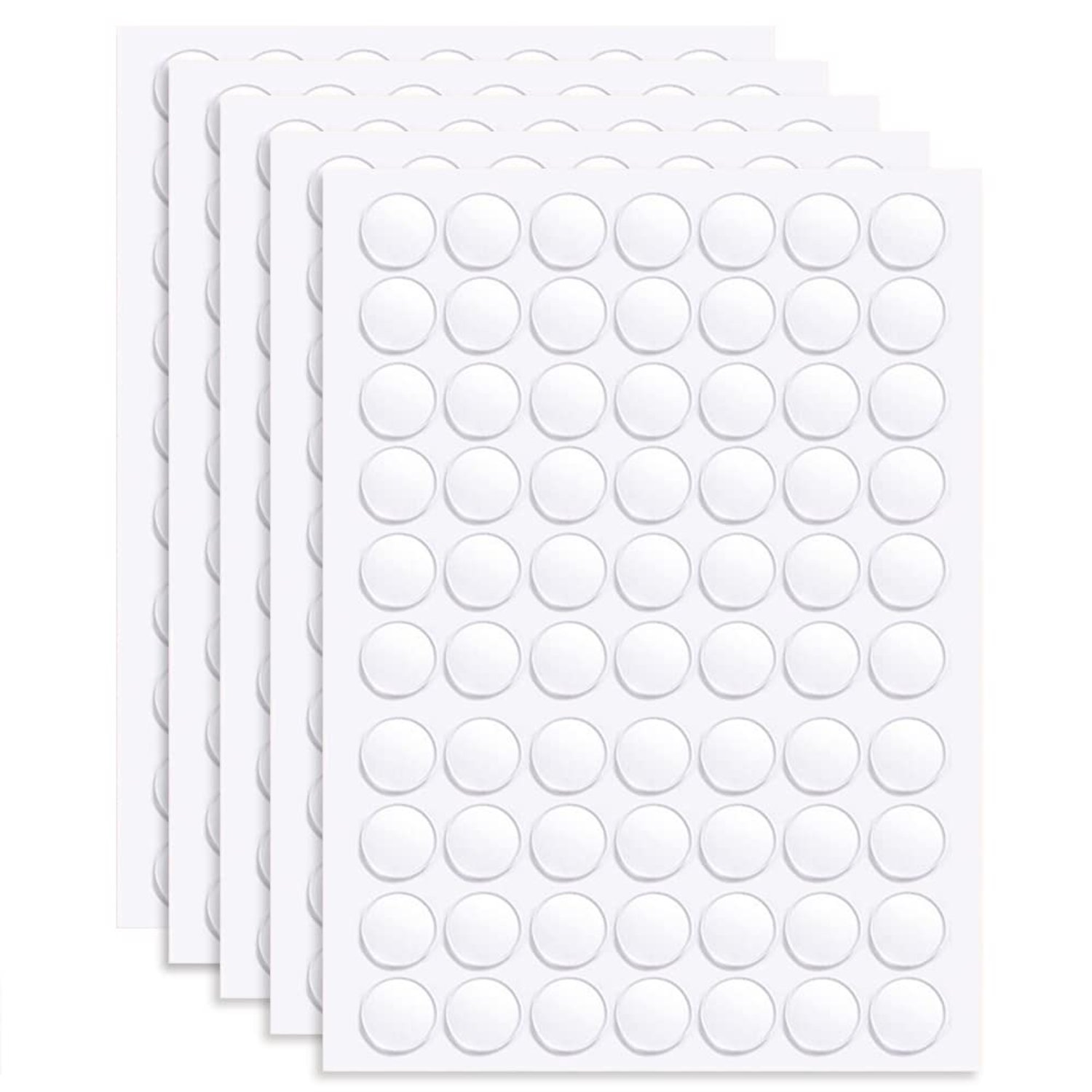 SnelShoppen - 350 Stuks Ronde Transparante Dubbelzijdige Tape - Zelfklevende Stickers voor Feestdecoraties, DIY Kunst en Huisdecoratie - 10 mm Verwijd