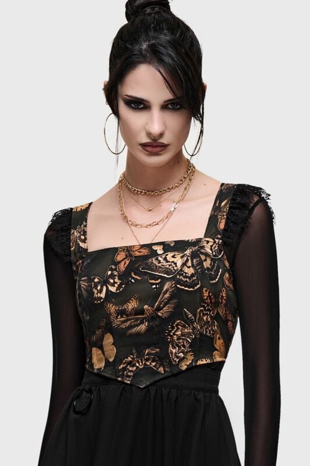 Killstar What Darkness Returns - Mortelle Corset Top Dames Top - meerkleurig - M