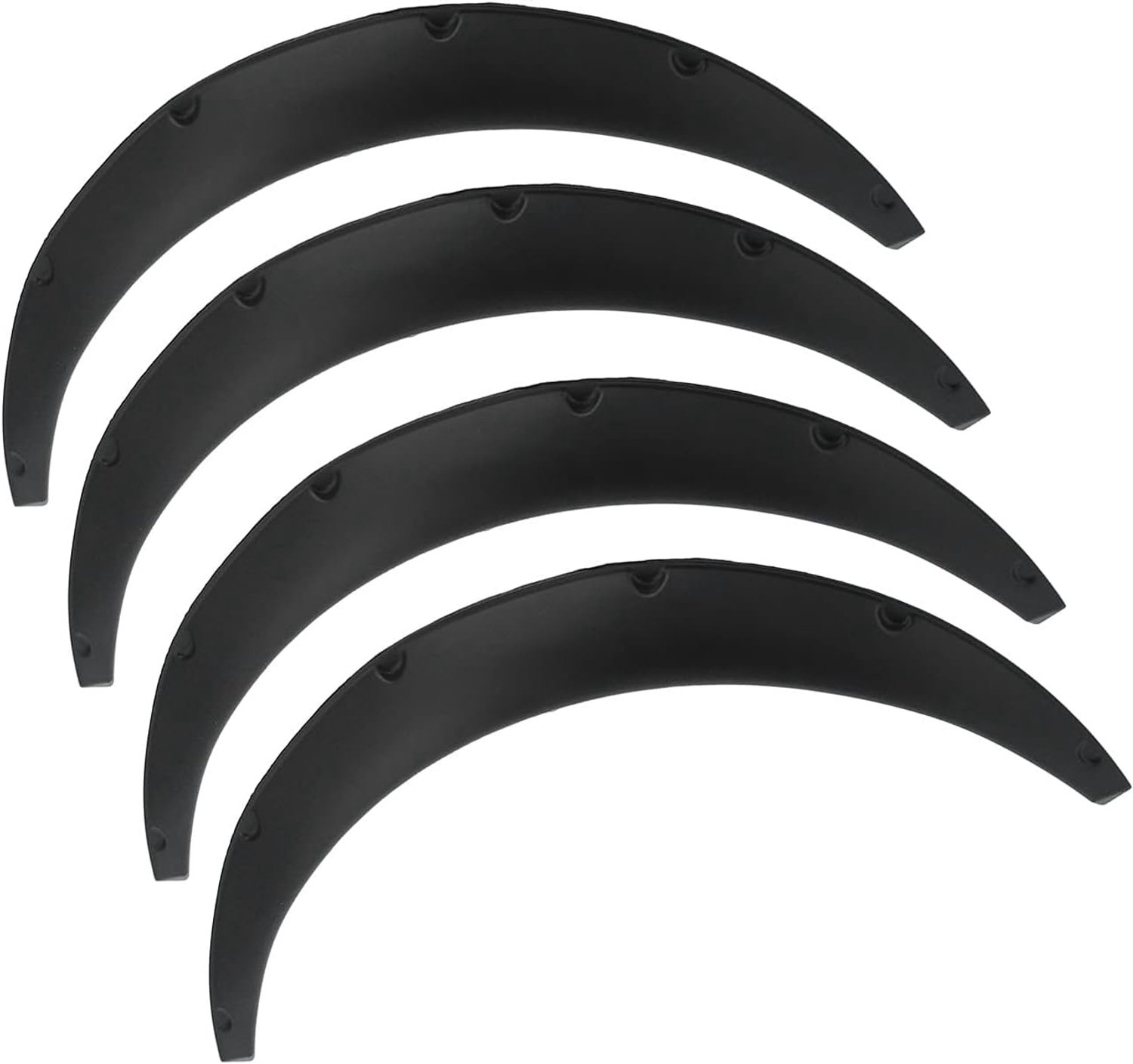 Wielbogen set 4 stuks - Extra breed 110mm - Matte zwarte afwerking - Bescherming tegen vuil en krassen - ShopVlot