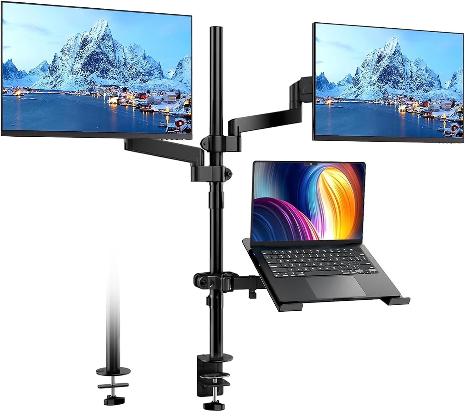 QEVA Monitorarm - Monitor Arm - Beeldschermarm - Zwart - 42cm x 32cm x 19cm