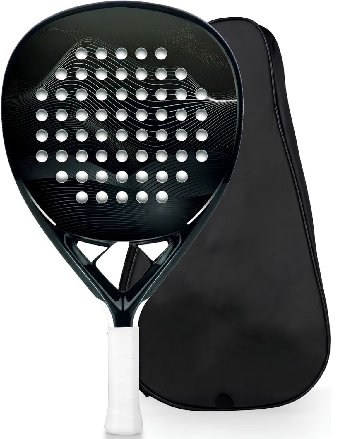 KLS® Padel Racket - Padel - Padelrackets - Zwart - 46cm x 26cm x 4cm