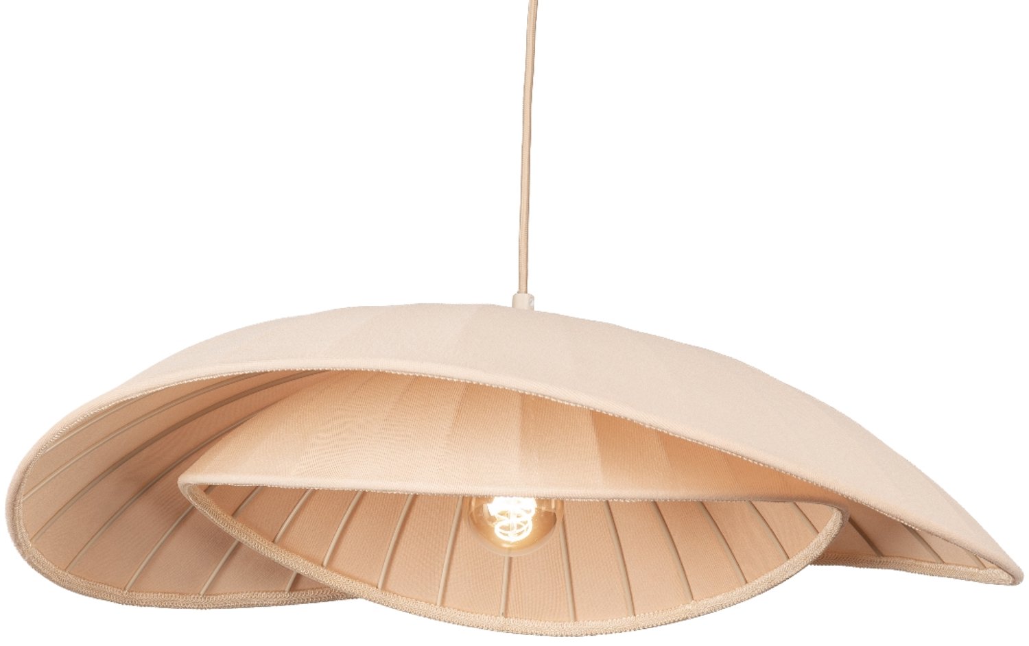 Lumidora Hanglamp 75804 - FABRIANO - E27 - Taupe - Textiel