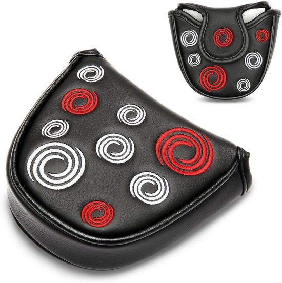 Golf Putter Hoofdbescherming, Magnetische Putter Cover, Draagbare PU Leren Bescherming voor Golfclubs, Eenvoudig te Installeren en Te Gebruiken, Zwart — afbeelding 5