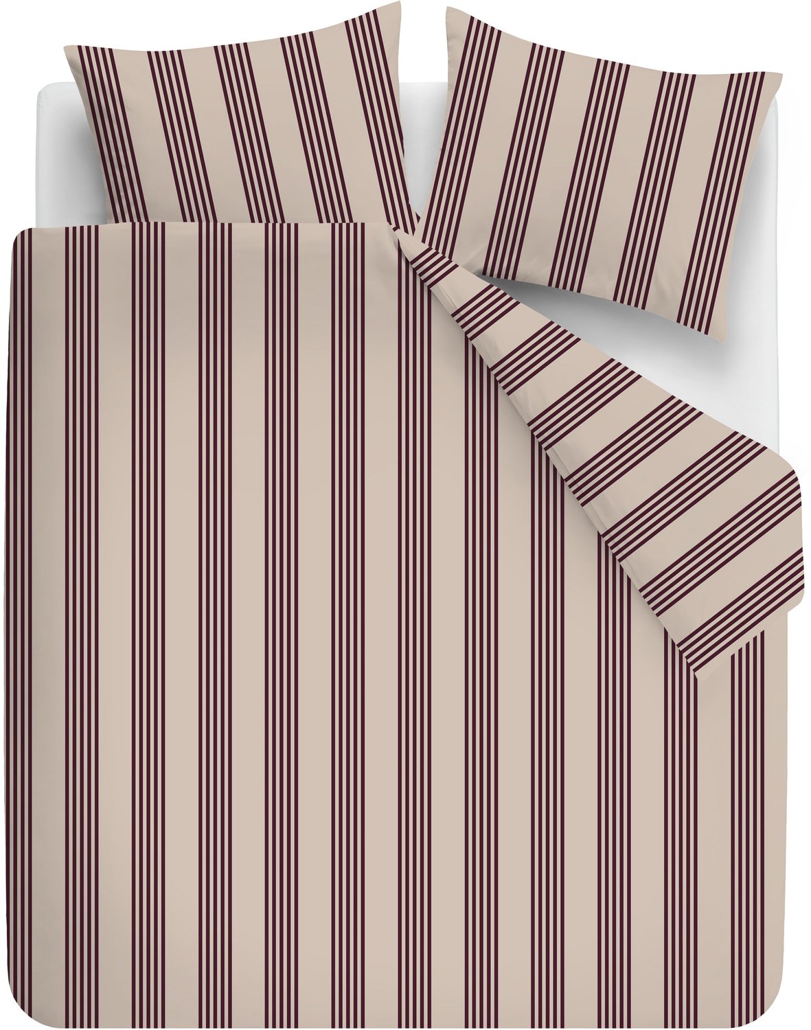 Vtwonen Pure Stripe dekbedovertrek - Lits-Jumeaux XL - 260 x 220 cm - Naturel