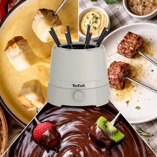 Tefal Fondue ThermoRespect, Elektrisch Fondueset voor 8 Personen, 1,5 L, Boekweit, EF271AF0 — afbeelding 3