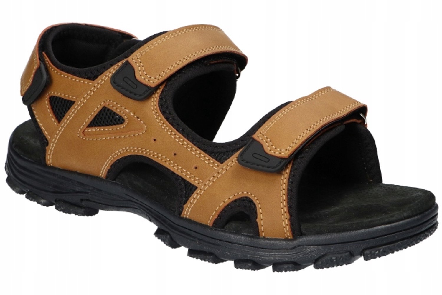 American Club Heren Sandalen Leer Camel