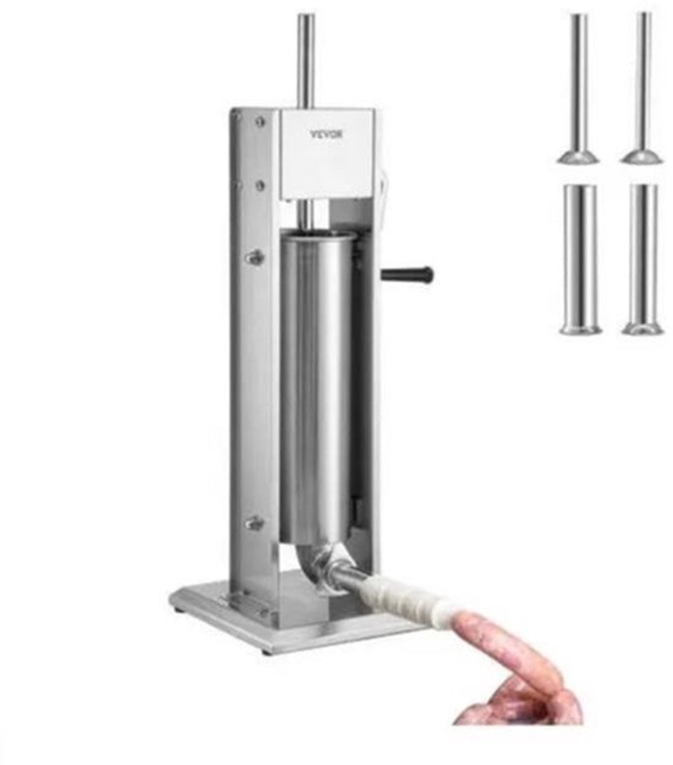 Worstenvuller – Worstenmaker - Worstmachine - 3L - Handmatige Verticale Worstmaker met 5 Opzetstukken