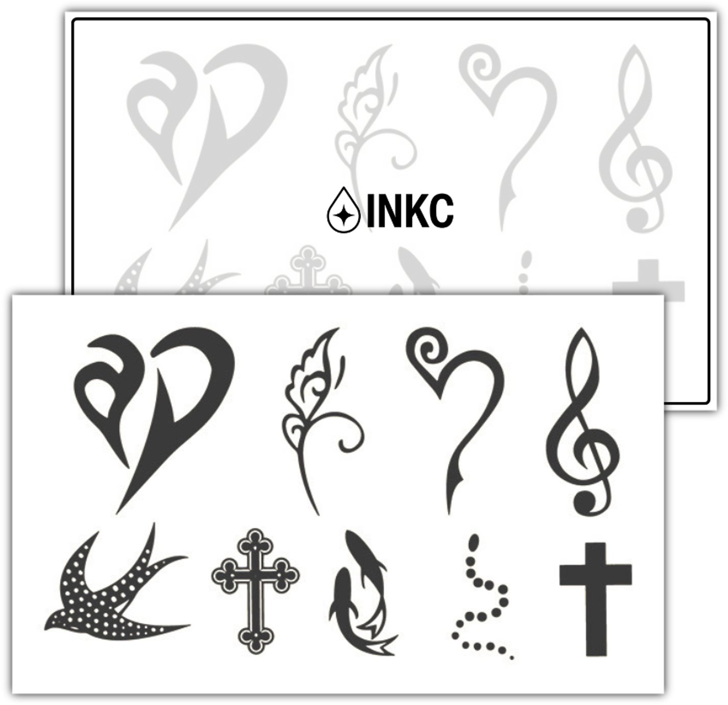 INKC - Tijdelijke Tattoo - Teken Set - Nep Tattoo - Plak Tattoos - Blijft tot 2 weken - 11 x 18cm