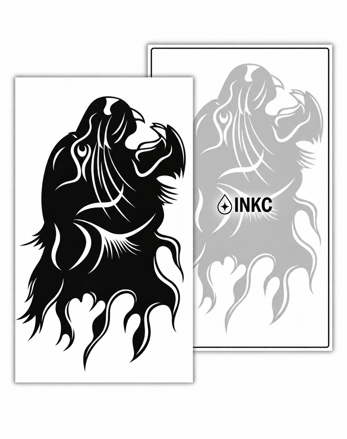 INKC - Tijdelijke Tattoo - Tribal Leeuw - Nep Tattoo - Plak Tattoos - Blijft tot 2 weken - 11 x 18cm