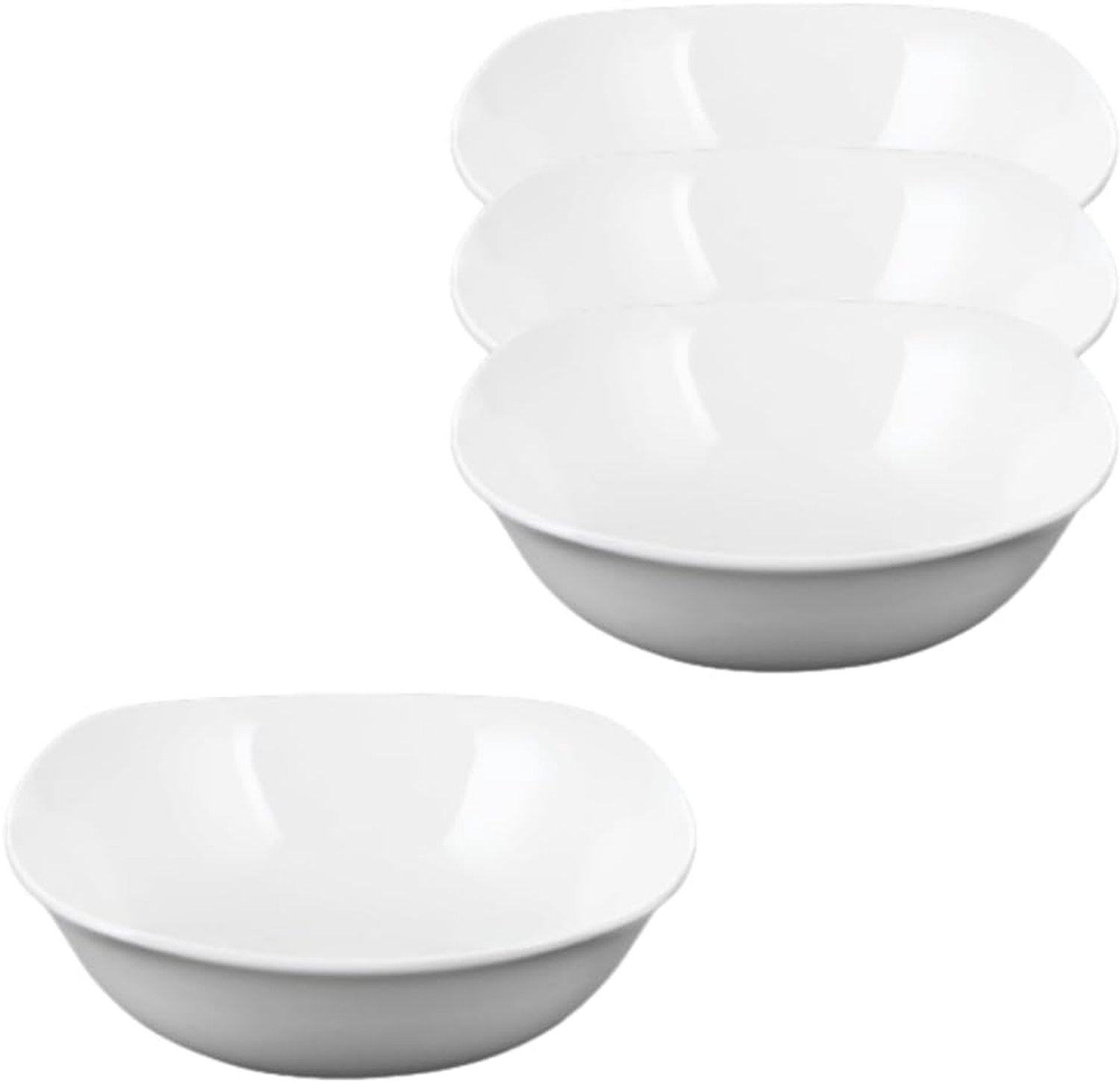 Wilmax Schaal 650 ml 16,5 cm Wit Porselein 4-delige set