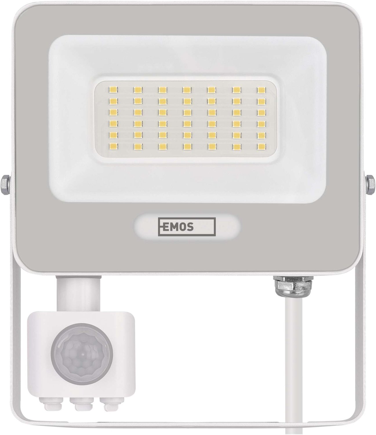 EMOS GLARO LED-schijnwerper met bewegingssensor, 30 W, wit, IP54, 3000 lm, neutraal wit, ZS2334W