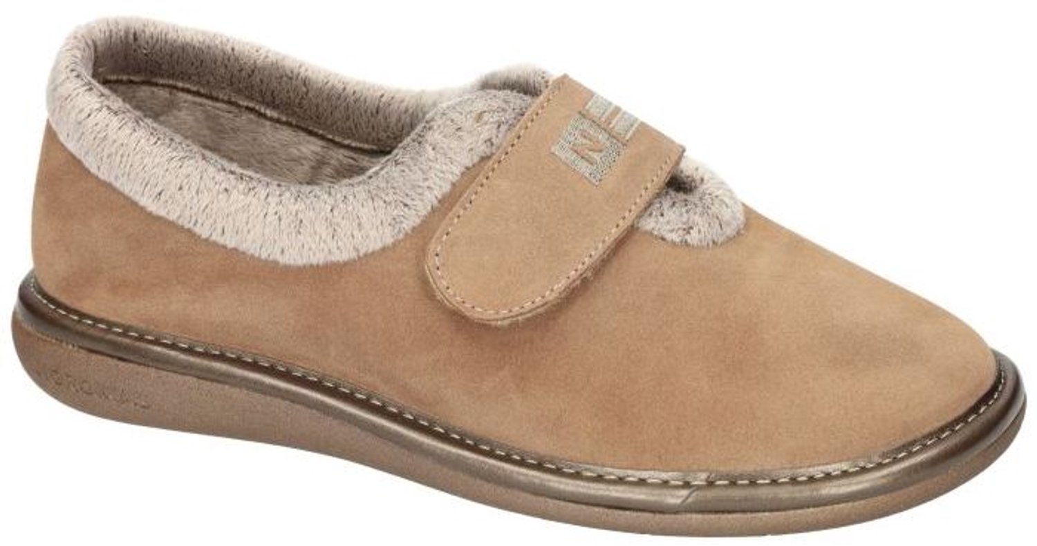 Nordikas -Dames - beige - pantoffels - maat 38