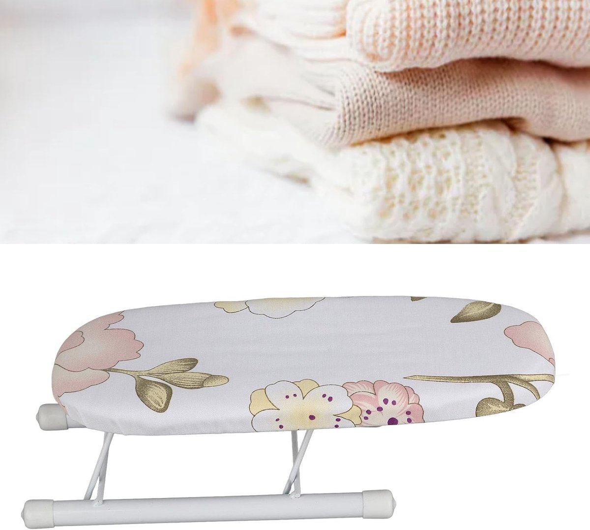 mini opvouwbare strijkplank, draagbare ruimtebesparende strijkplank voor thuis slaapzaal naaien Craft (pioen)