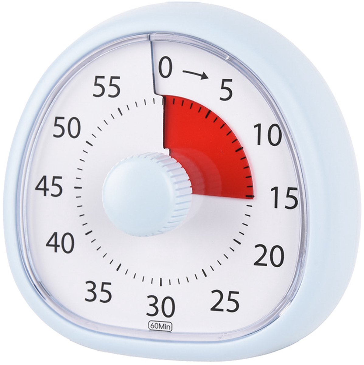Een oplaadbare visuele timer voor kinderen, 60 minuten terugteller, stille timer voor leren, huiswerk en dagelijks, thuis, klas of vergadertijd, blauw, 9D x 9W x 8H cm