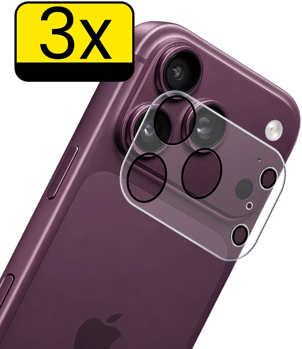 Camera Lens Protector - Geschikt voor Apple iPhone 18 Pro Max - 3 Stuks - Camera Screenprotector - Beschermglas - Gehard Glas - Tempered Glass - Screen Protector