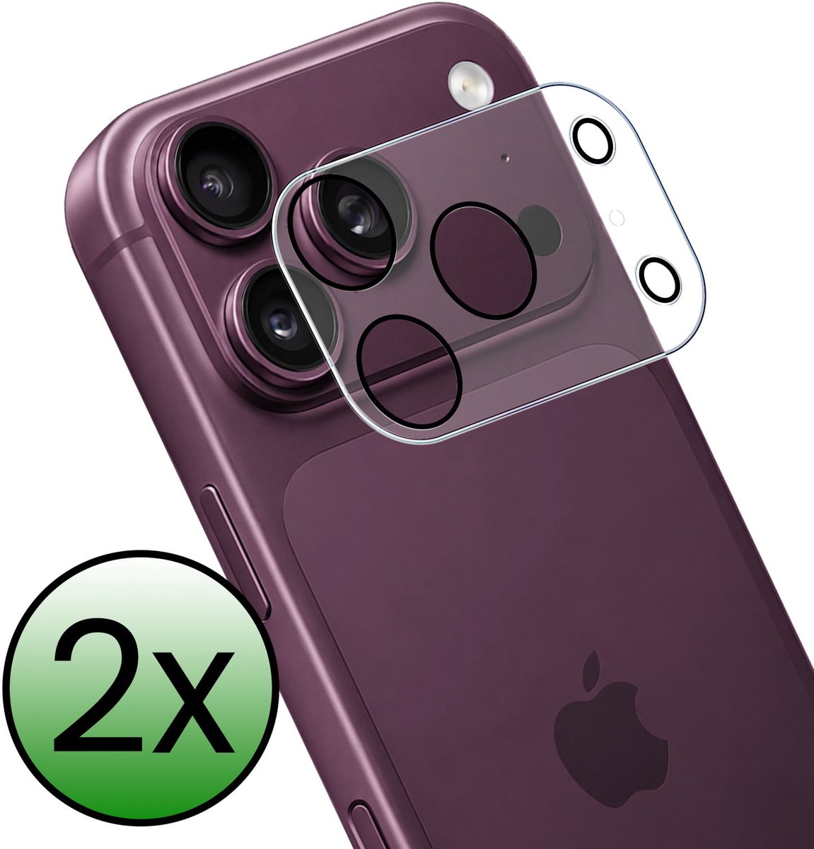 Camera Lens Protector - 2 Stuks Geschikt voor Apple iPhone 18 Pro - Camera Screenprotector Beschermglas - Gehard Glas - Tempered Glass - Screen Protector