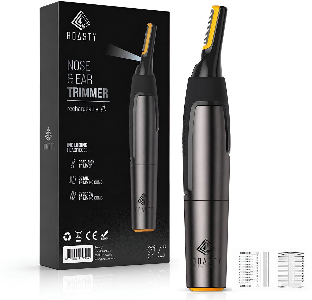 2 in 1 Neus Oor haartrimmer – Neushaartrimmer - Oorhaartrimmer - Dames en Heren – Draadloos – Grooming – Persoonlijke verzorging – Zwart