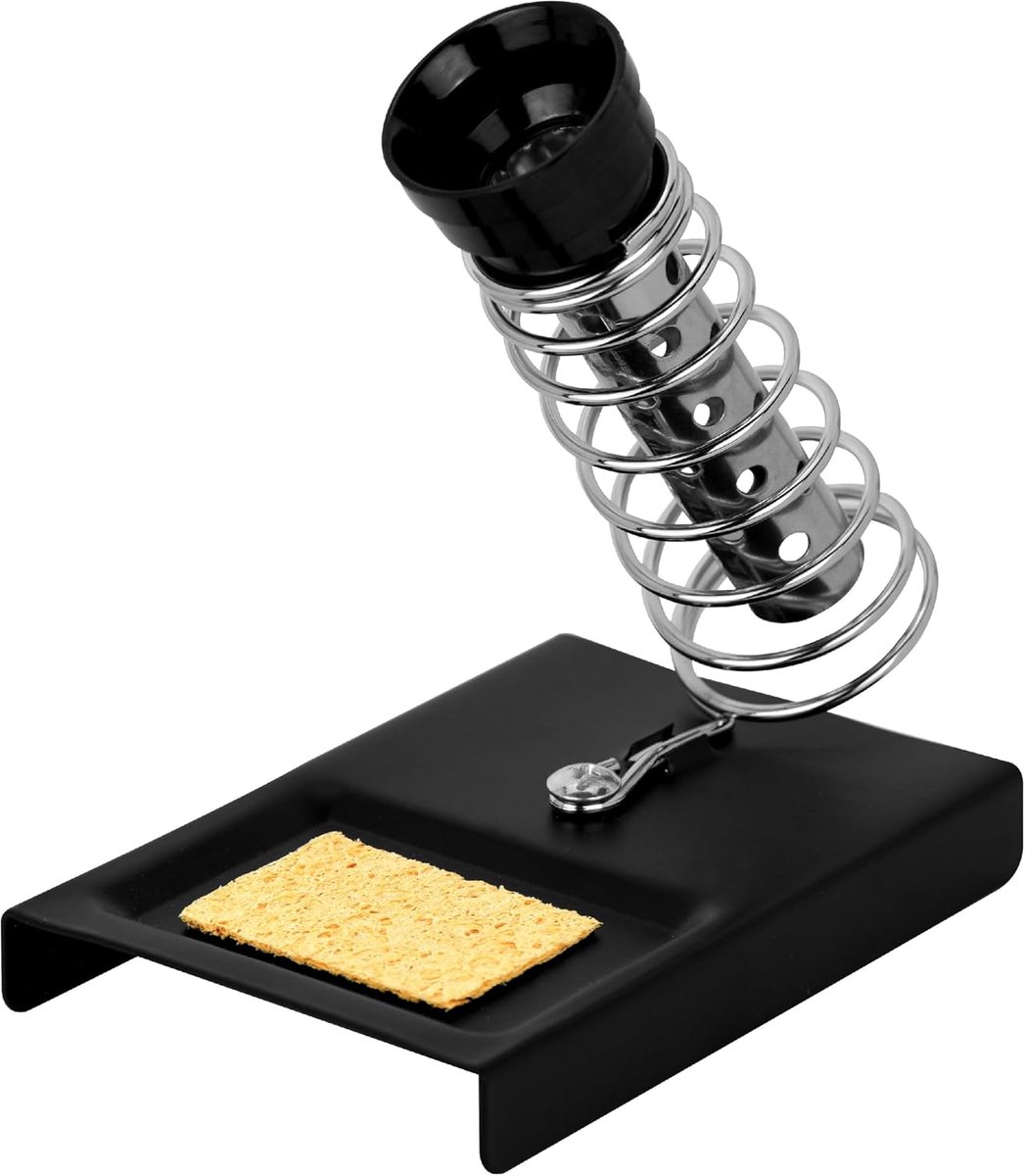 1 stuk Soldeerbout Stand Veerhouder Ondersteuning Station Soldeerpistool Sponge Metaal
