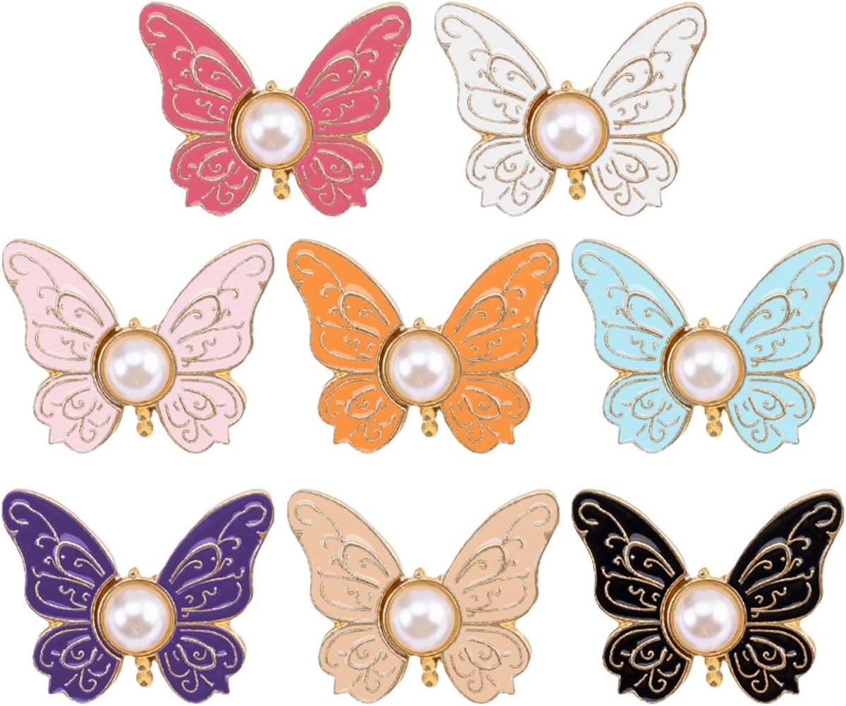 8 Paar Vlindervormige Taille Gespen, King Aanpassing Accessoires, Jurk Riem Decoratie, Vrouwen Dagelijks Dragen Bijpassende Stukken.