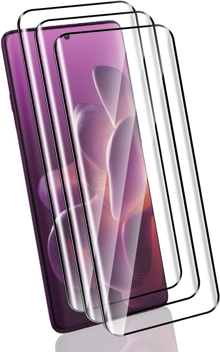 Screenprotector voor Motorola Moto Edge 60 Pro gehard glas, 3 stuks hardheid 9H, glas, hoge resolutie, voor Motorola Moto Edge 60 Pro schermbeschermer