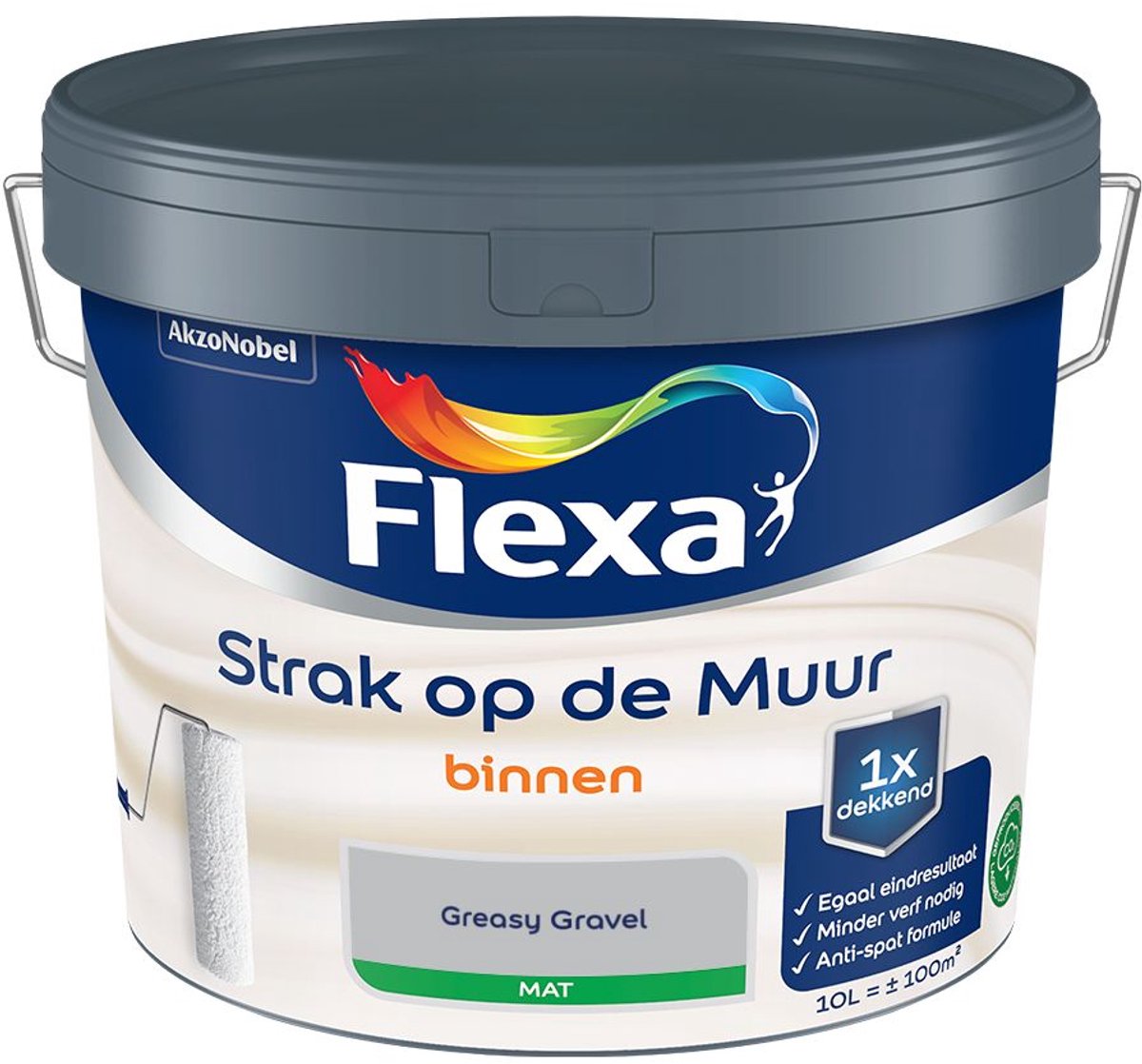 Flexa - Strak Op De Muur Binnen Mat - Greasy Gravel - 10 L - Kleur Van Het Jaar 2027